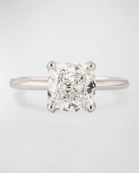 Neiman Marcus - Lab Grown Diamond Platinum Cushion Ring, 3.10Tcw, Size 6 - Lyst