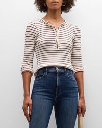 Mother - The Itty Bitty Pixie Thermal Henley Shirt - Lyst