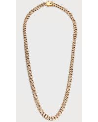 Neiman Marcus - 18k Yellow Gold Diamond Curb Link Chain, 30"l - Lyst