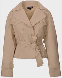 Lamarque - Quinn Cropped Trench Jacket - Lyst