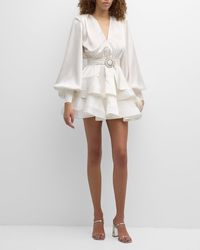 Bronx and Banco - Bedouin Blanc Crystal-Embellished Mini Dress - Lyst