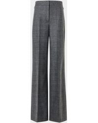 Akris - Fior Prince Of Whales Wool Flannel Wide-Leg Pants - Lyst