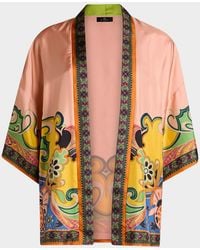 Etro - Kesa Silk Jacquard Open-Front Jacket - Lyst