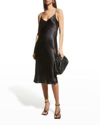 L'Agence - Jodie V-neck Silk Slip Dress - Lyst