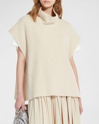 Weekend by Maxmara - Polo Ribbed Turtleneck Short-sleeve Sweater - Lyst
