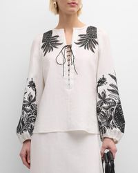 Dorothee Schumacher - Exquisite Luxury Embroidered Linen Blouse - Lyst