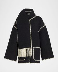 TOTEME - Scarf-Effect Wool-Blend Jacket - Lyst