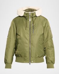 Mackage - Apos;S August Bomber Jacket With Shearling-Trimmed Hood - Lyst