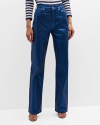 Veronica Beard - Dylan High Rise Straight-Leg Coated Jeans - Lyst