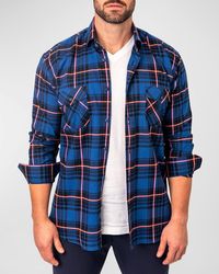 Maceoo - Embroidered Flannel Sport Shirt - Lyst