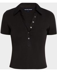 Veronica Beard - Kearney Short-Sleeve Polo Top - Lyst