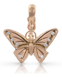 Dominique Cohen - 18k Rose Gold Diamond Butterfly Pendant - Lyst