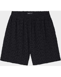Purple - Terry Towel Pull-On Shorts - Lyst
