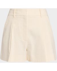 Veronica Beard - Craig Pleated-Front Shorts - Lyst