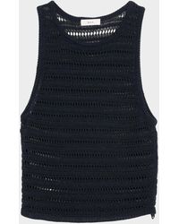 A.L.C. - Gale Open Knit Sleeveless Crop Top - Lyst