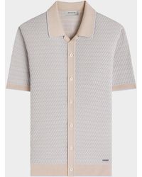 Bugatchi - Apos;S Two-Tone Honeycomb Button-Front Sweater - Lyst