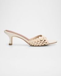 STAUD - 60Mm Brigitte Leather Kitten-Heel Mules - Lyst