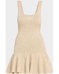 LoveShackFancy - Sarajane Sequined Stretch Knit Mini Dress - Lyst