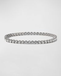 Memoire - 18k White Gold Diamond Tennis Bracelet, 7.19tcw - Lyst