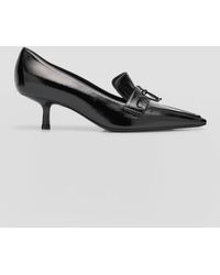 Burberry - Sovereign Leather Bow Loafer Pumps - Lyst