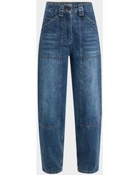 Co. - High-Rise Barrel-Leg Denim Pants - Lyst