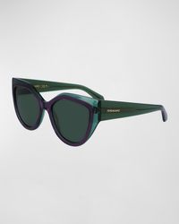 Ferragamo - Classic Logo Acetate Cat-Eye Sunglasses - Lyst