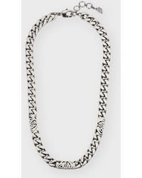 Alexander McQueen - Seal Logo Chain Choker Necklace - Lyst