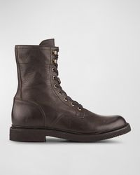 Frye - Dean Leather Lace-up Combat Boots - Lyst