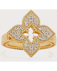 Roberto Coin - Venetian Princess 18k Yellow Gold Diamond Ring, Size 6.5 - Lyst