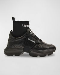 Les Hommes - Leather Chunky High-Top Sock Sneakers - Lyst