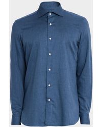 Sartorio Napoli - Apos;S Melange Cotton Button-Down Shirt - Lyst
