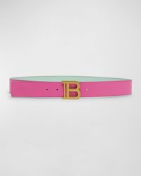 Balmain - Reversible Leather B-Belt - Lyst