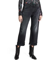 R13 - Wide-Leg Cropped Boyfriend Jeans - Lyst