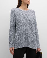 Eileen Fisher - Crewneck Boucle Organic Cotton Sweater - Lyst