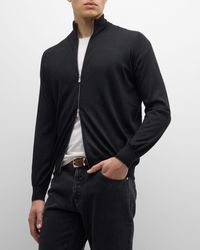 Brunello Cucinelli - Wool-cashmere Full-zip Sweater - Lyst