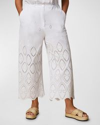 Marina Rinaldi - Plus Size Aggravi Embroidered Wide-Leg Trousers - Lyst
