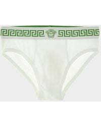 Versace - Apos;S Medusa La Greca Cotton-Rib Briefs - Lyst