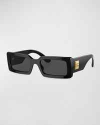 Dolce & Gabbana - Acetate Rectangle Sunglasses - Lyst