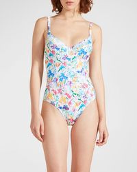 Vilebrequin - Happy Flowers Jersey One-Piece Swimsuit - Lyst
