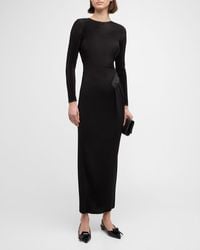 Giorgio Armani - Plisse Jersey Gown With Beaded Hip Detail - Lyst