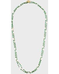 64 Facets - 18k Yellow Gold Emerald And Diamond Ethereal Necklace - Lyst
