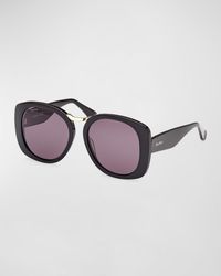 Max Mara - Bridge Acetate Butterfly Sunglasses - Lyst