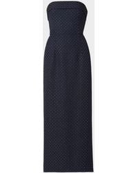 Shoshanna - Liza Strapless Crystal-Studded Twill Maxi Dress - Lyst