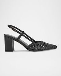 Marc Fisher - Zunnie Woven Leather Slingback Pumps - Lyst