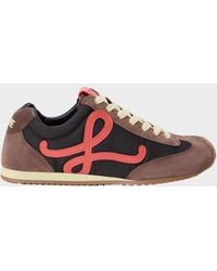 Loewe - Ballet Runner 2.0 Mixed Leather Sneakers - Lyst