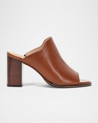 Frye - Stella Leather Block-Heel Mule Sandals - Lyst