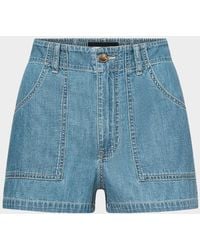 Veronica Beard - Sally Cotton Denim Shorts - Lyst