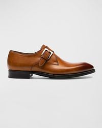 Magnanni - Wooten Leaather Monk Strap Loafers - Lyst