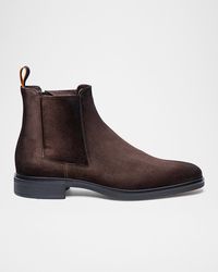 Santoni - Easy Suede Chelsea Boots - Lyst