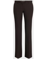 The Row - Ali Straight-Leg Wool-Silk Pants - Lyst